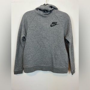 Grey Nike cow neck hoodie. Size M